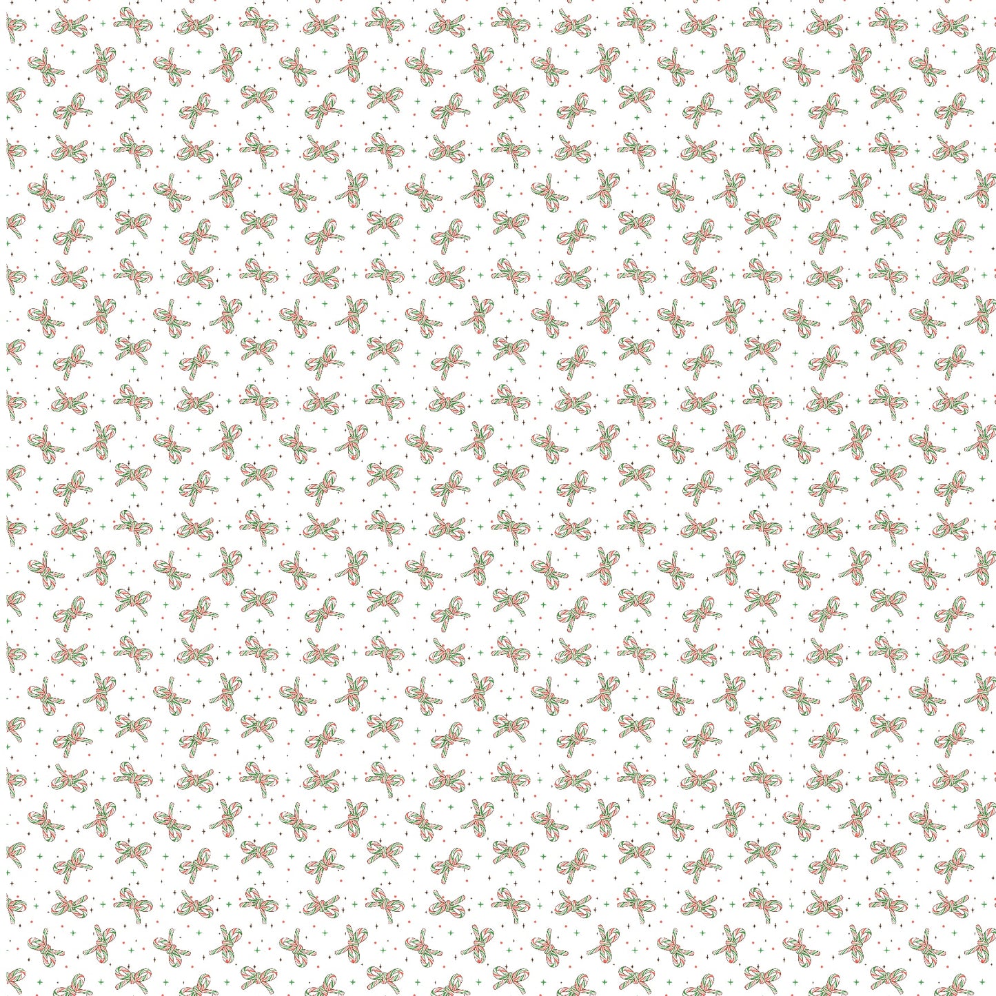 Green Candy Cane Bows Transfer Sheet