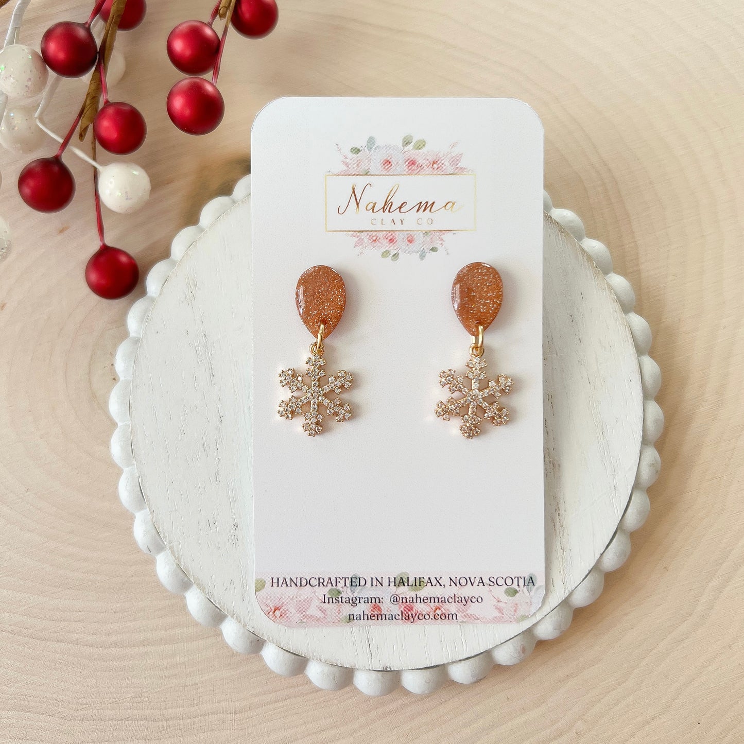 Bejeweled Snowflake Dangle