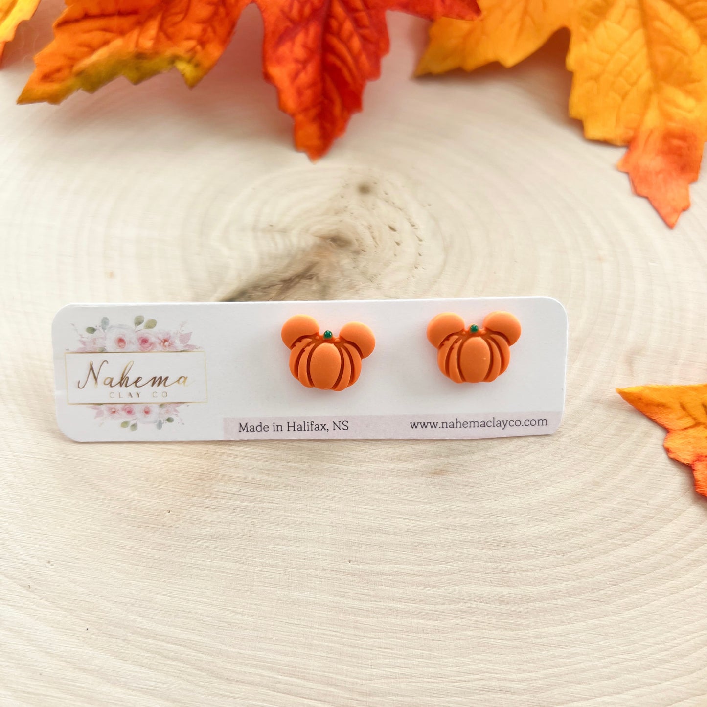 Mouse Pumpkin Studs
