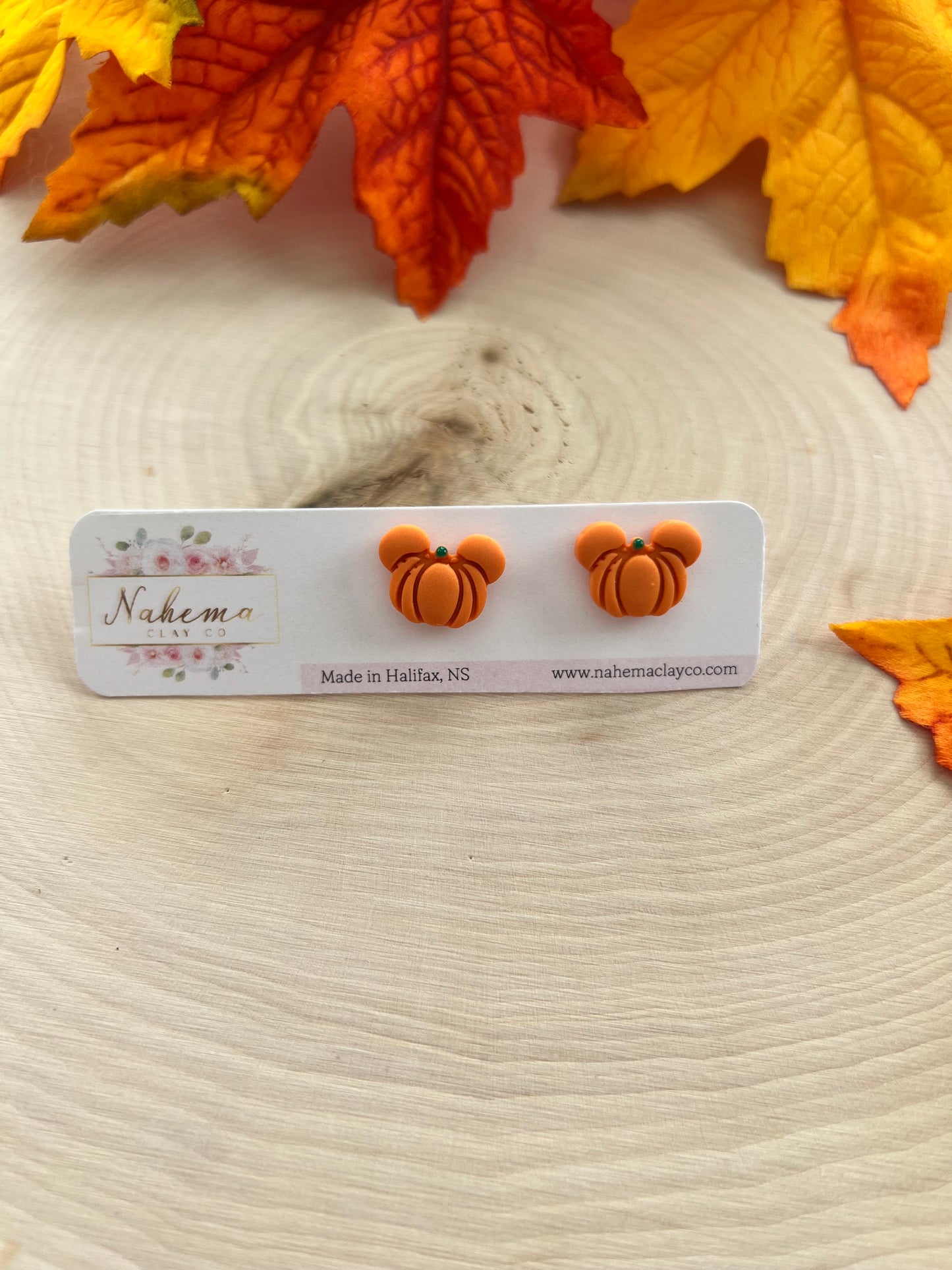 Mouse Pumpkin Studs