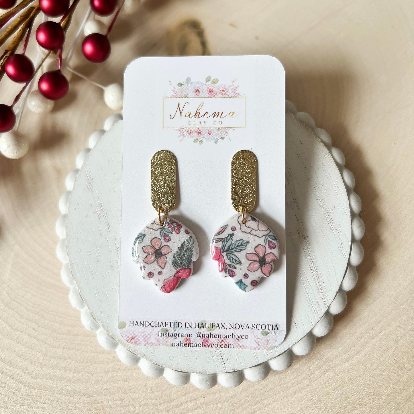 Christmas Floral Dangle