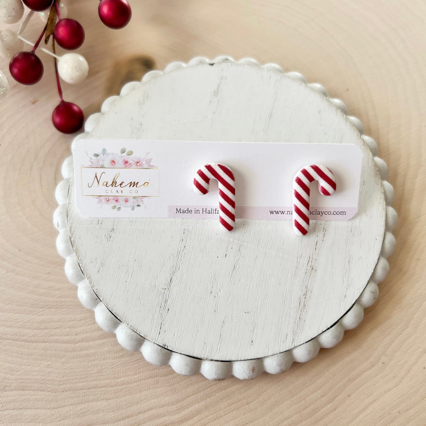 Candy Cane Studs