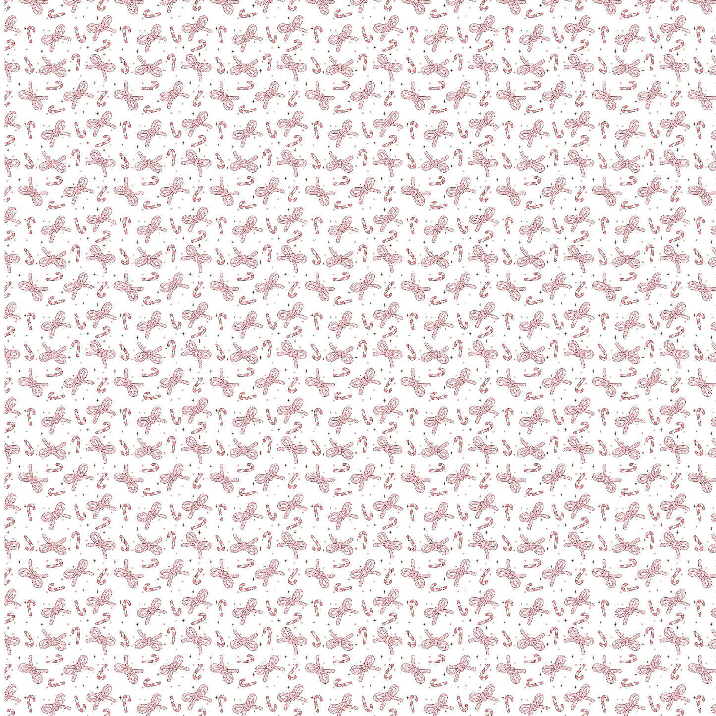 Red Candy Cane Bows Transfer Sheet
