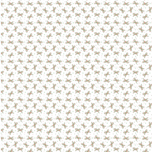 Green Candy Cane Bows Transfer Sheet