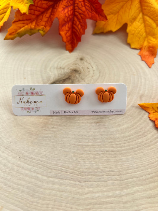 Mouse Pumpkin Studs